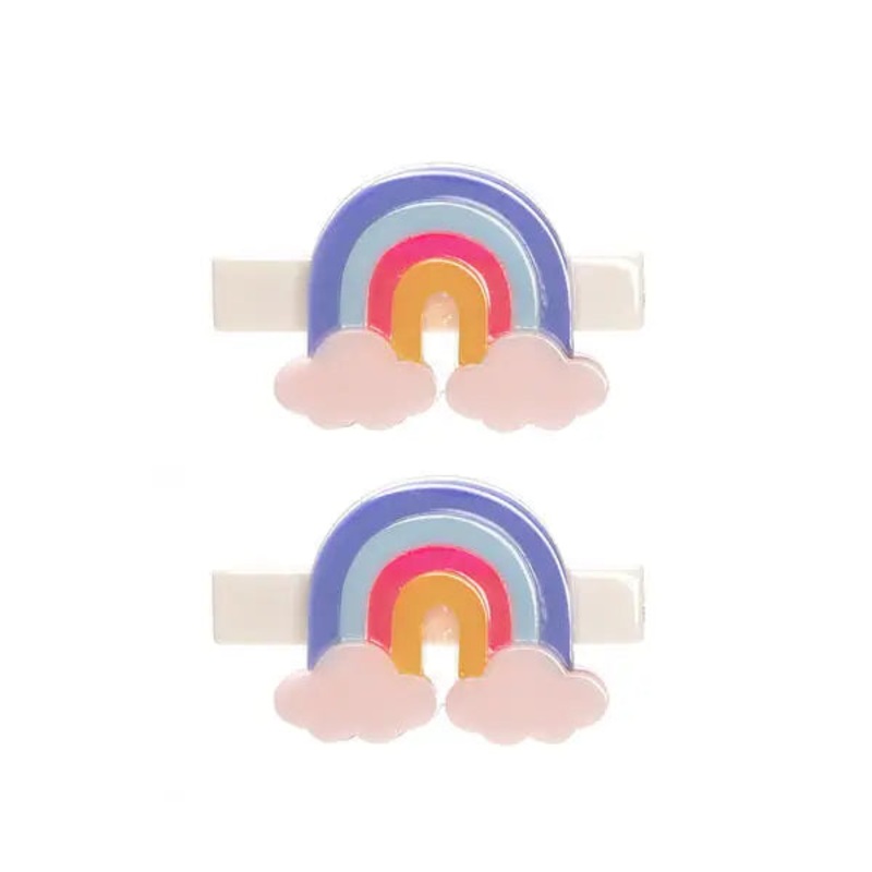 Blue Rainbow Hair Clips