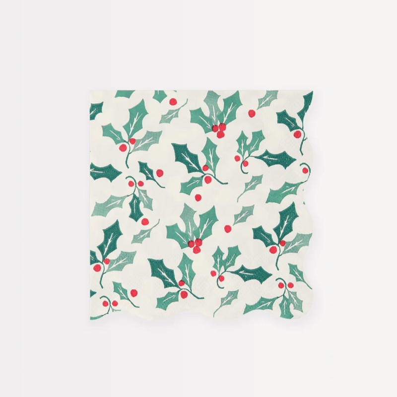 Holly Pattern Small Napkins