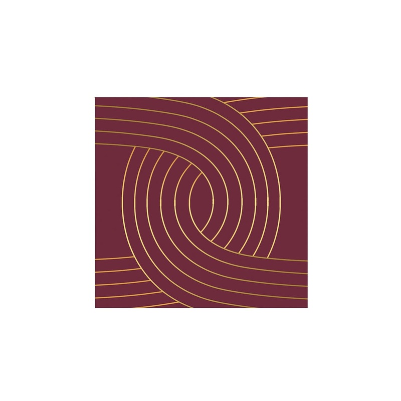 Maroon Chain Link Cocktail Paper Napkins