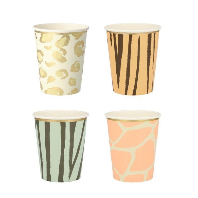 Safari Animal Print Cups