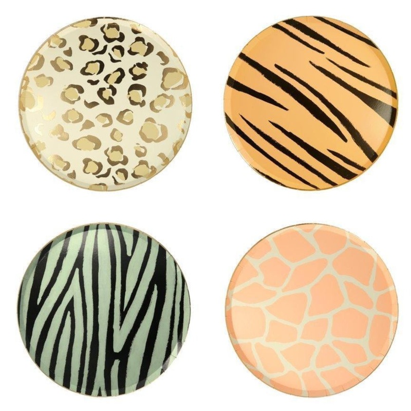 Safari Animal Print Plates Small