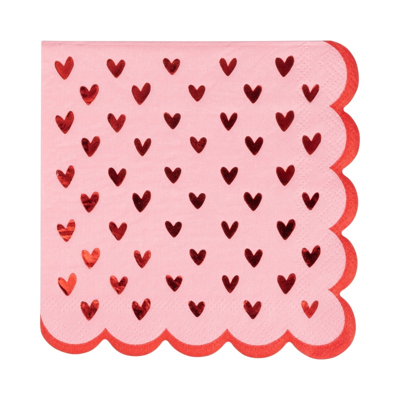 Scalloped Hearts Napkin