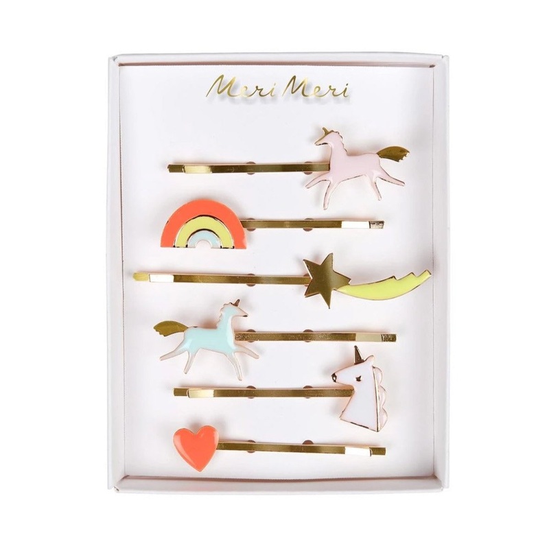Unicorn Enamel Hair Clips