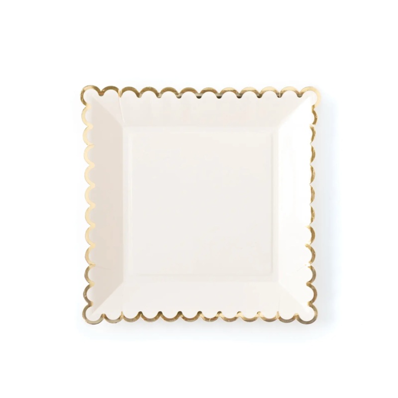 Cream Scalloped Plates
