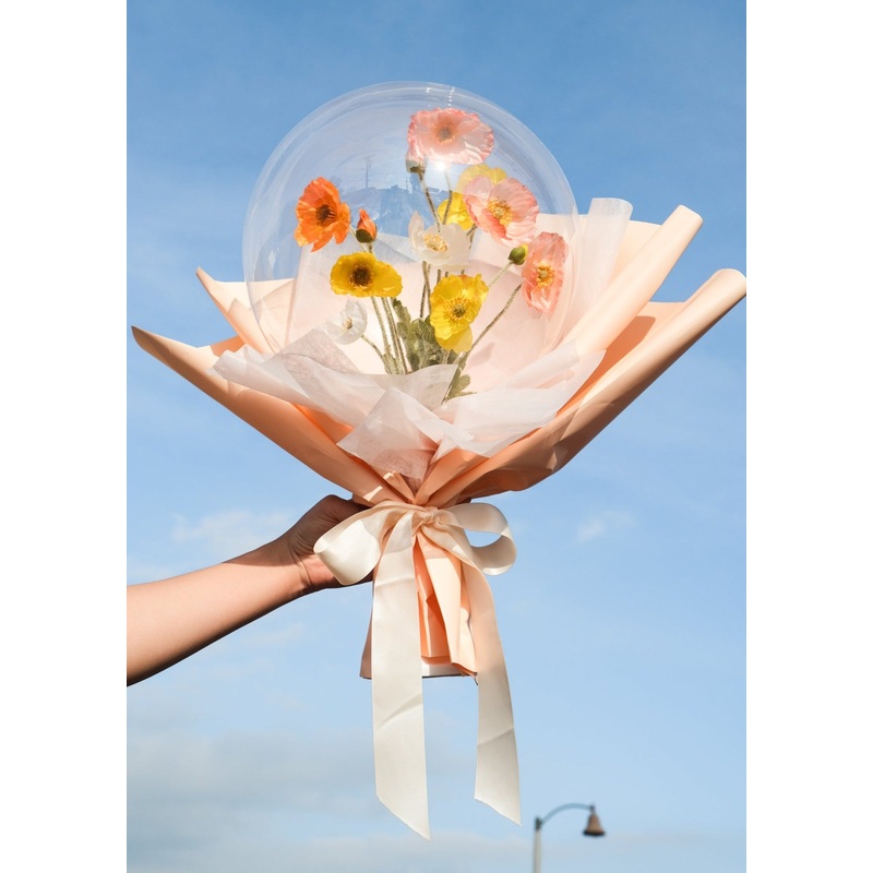 Spring Poppies Flower Balloon (2 Day Preorder)
