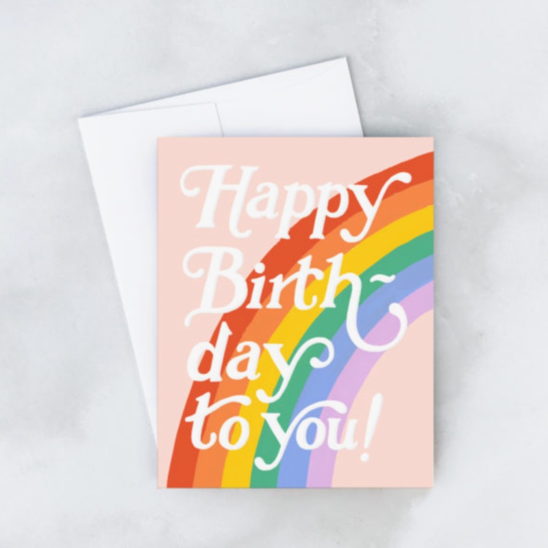 Big Rainbow Birthday Card