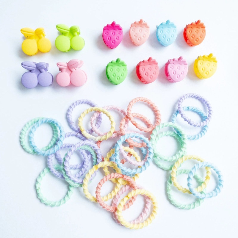 Cherries & Berries Hair Claw & Tie Set