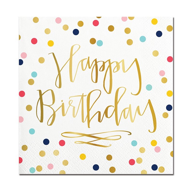 Happy Birthday Polka Dot Napkins
