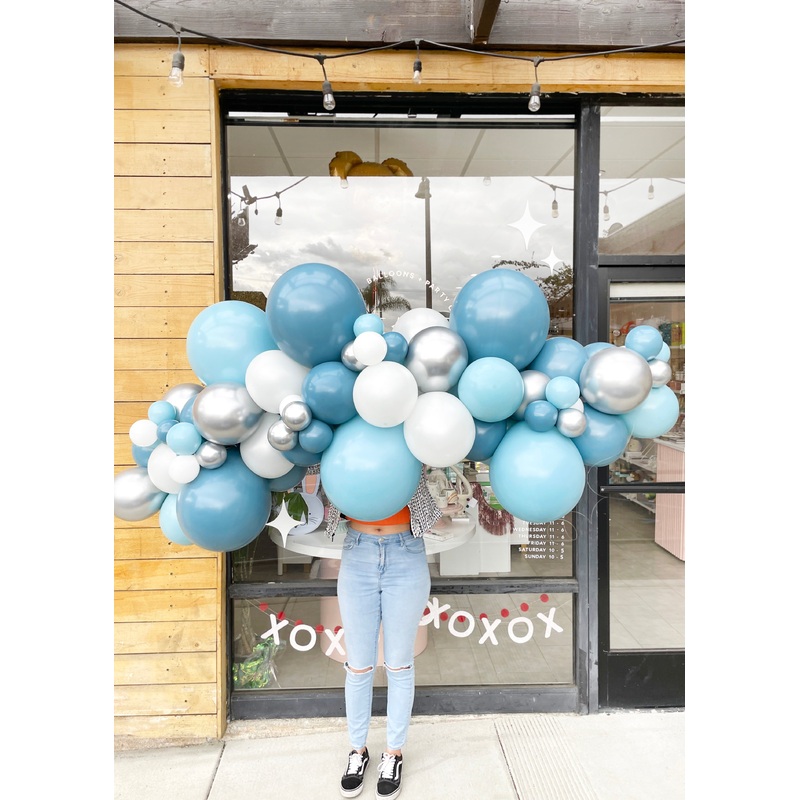 Slate Blue Balloon Garland To-Go