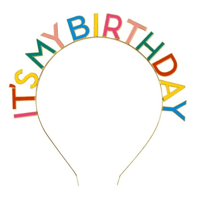 Bright Rainbow It's My Birthday Headband