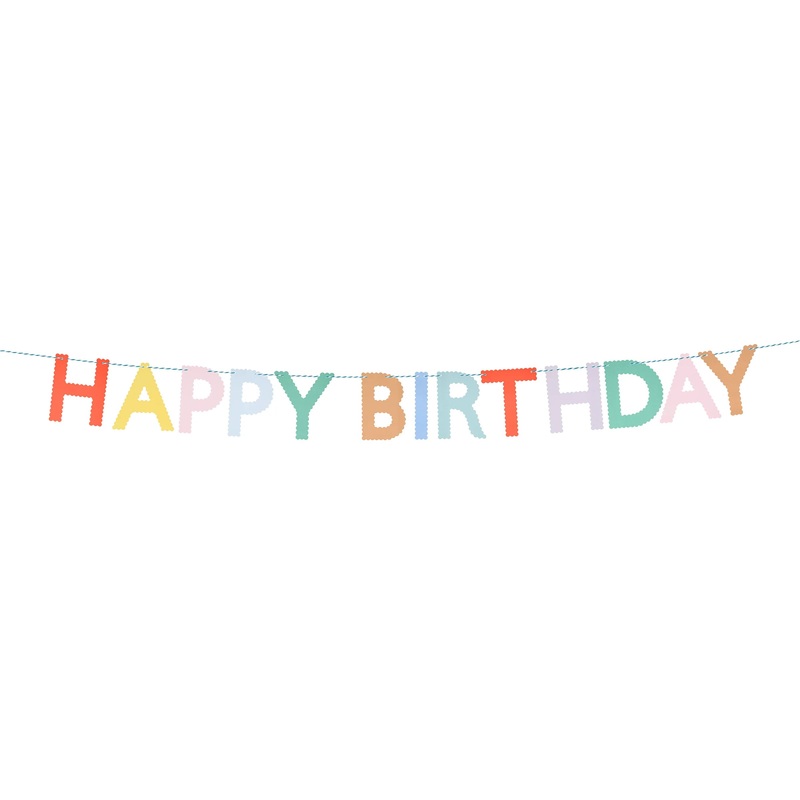 Bright Scallop Happy Birthday Garland