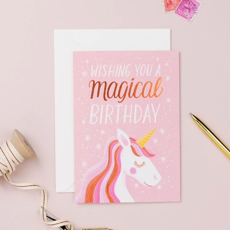 Unicorn Birthday Card