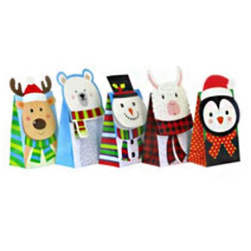 Christmas Treat (6ct) Die Cut Gift Sack 3D
