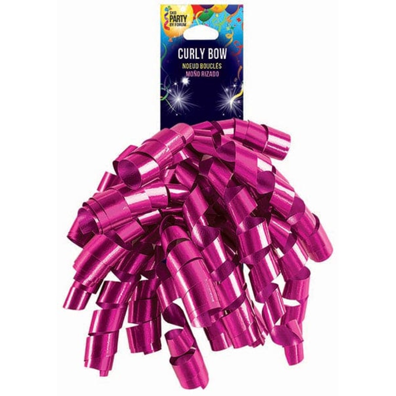 Curly Bow Lacquer Hot Pink