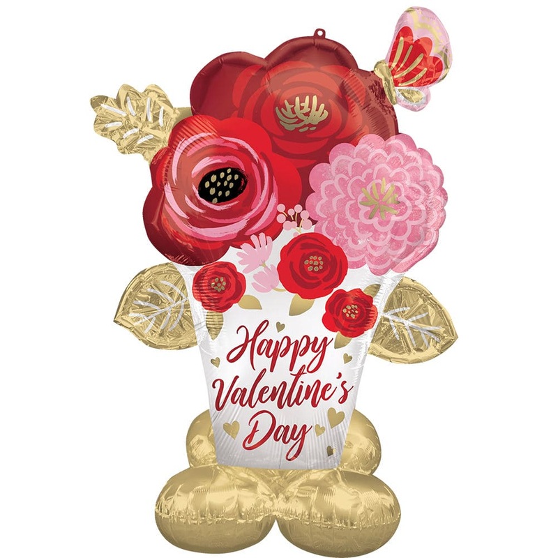 Valentines Day Flower Bouquet 53in Airloonz Balloon