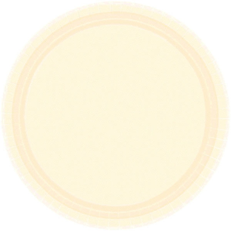 Vanilla Creme 9in Round Dinner Paper Plates