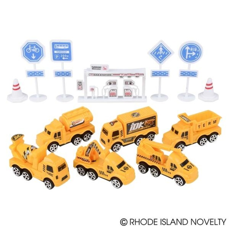 13 Piece Plastic Construction Play Set