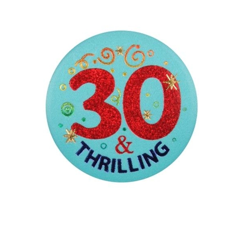 Button - 30 & Thrilling Satin Button 2"