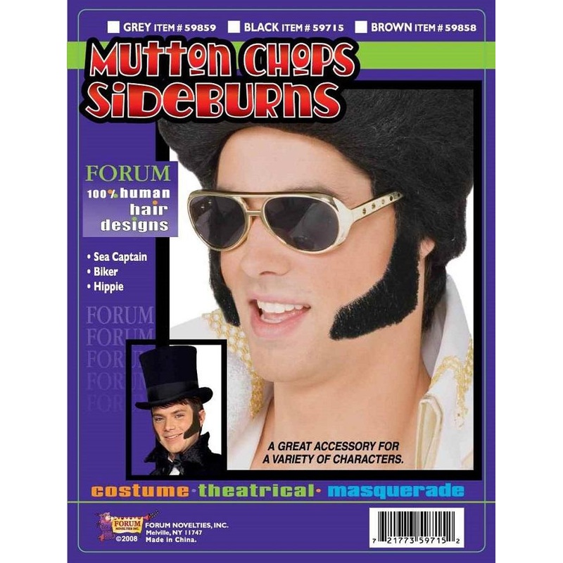 Brown Mutton Chops Sideburns