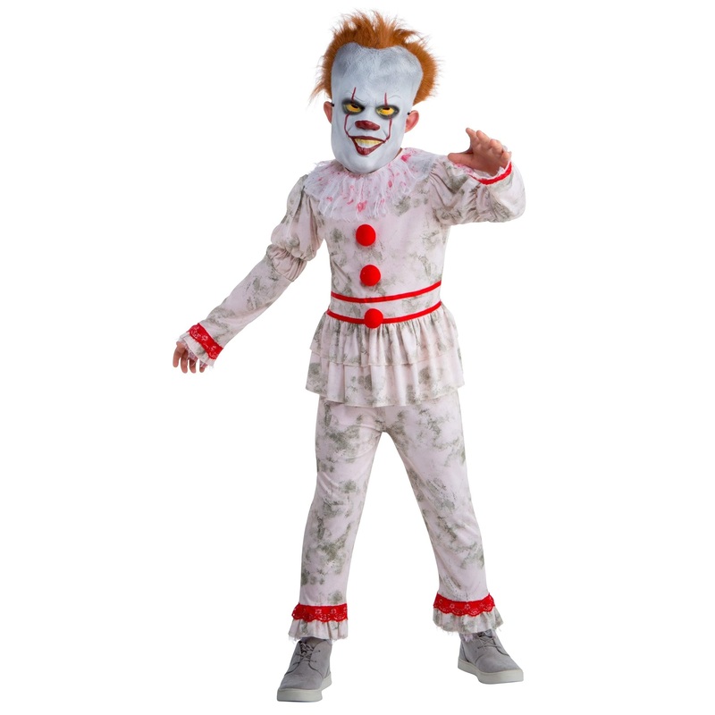 Scary Evil Clown Child Costume