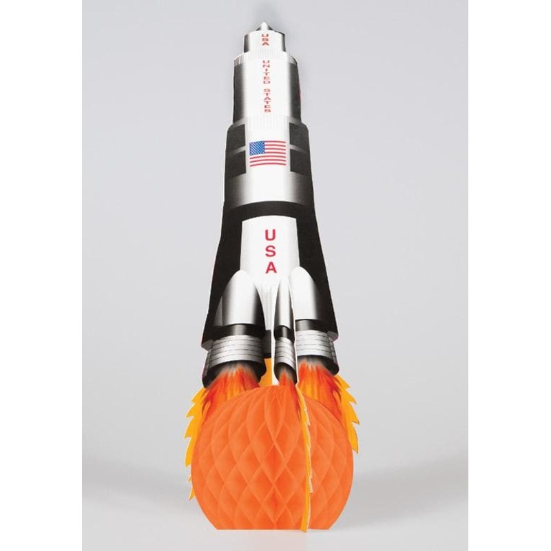 Space Blast Rocket Honeycomb Centerpiece