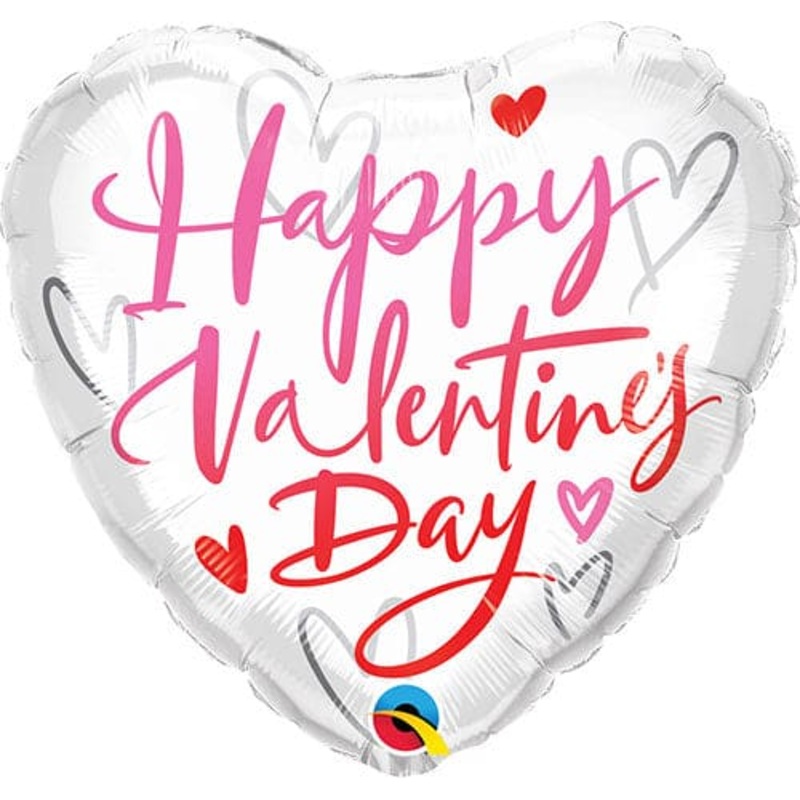 Valentine Script 18in Mylar Balloon