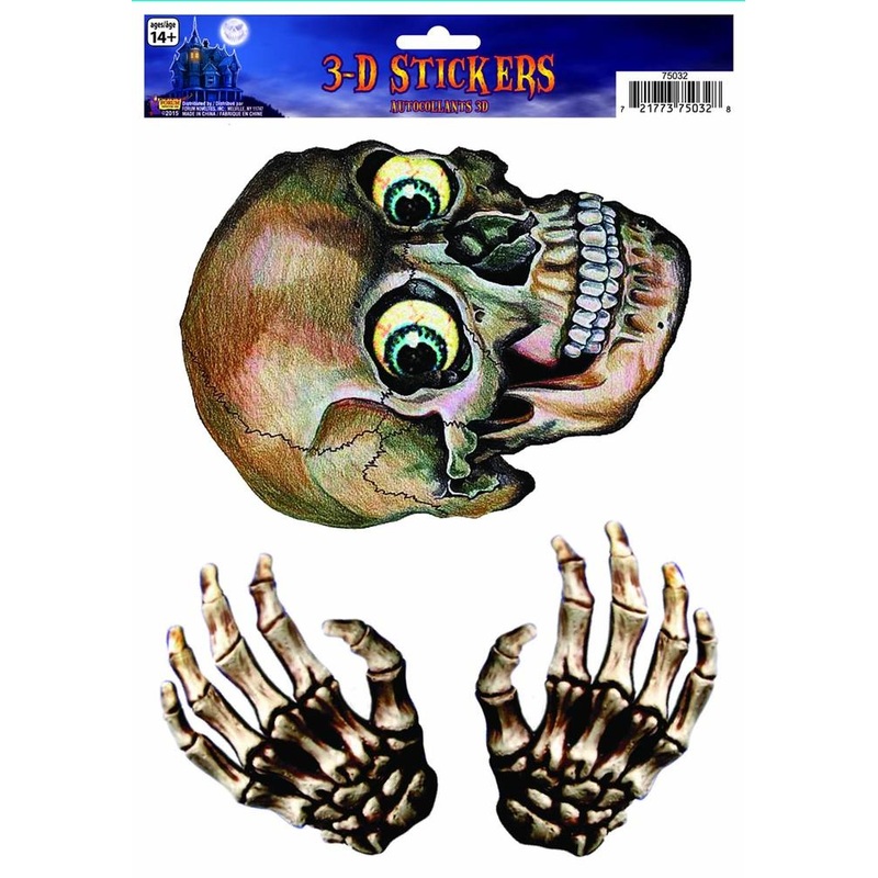 3D Skull/Hand Window Sticker