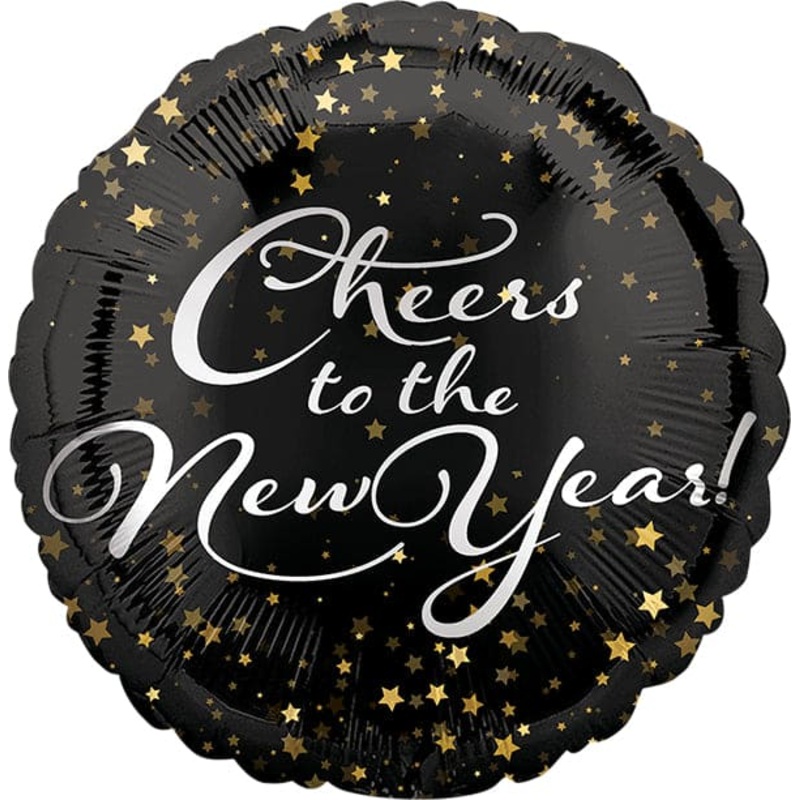 Cheers to the New Year 18in Metallic Balloon