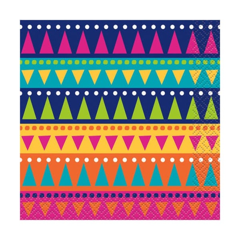 Boho Fiesta Beverage Napkins 16 Ct