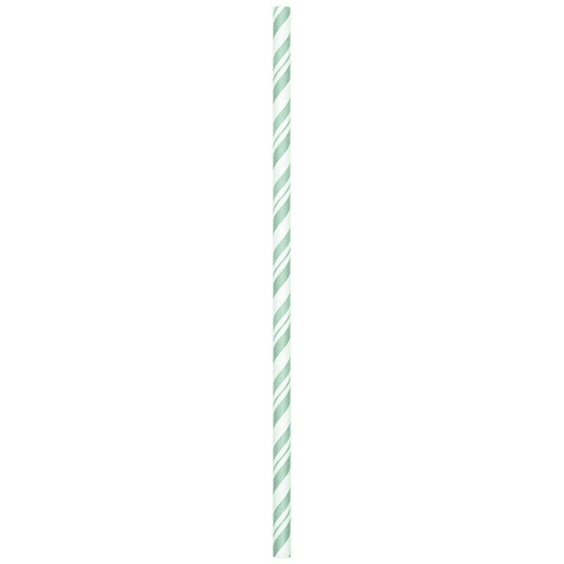 Fresh Mint Stripe Paper Straws