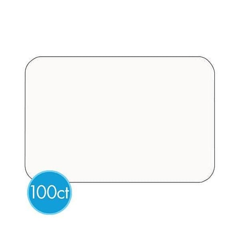Plain White Name Tags 100pcs