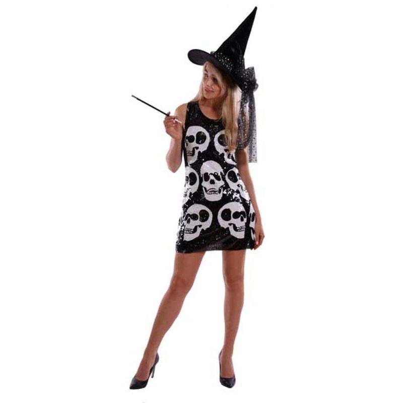Sequin Skull Pattern Dress Adult