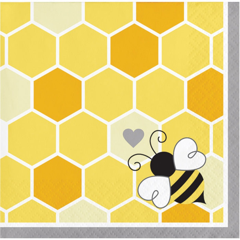 192 pc Bulk Bumblebee Baby Shower Beverage Napkins