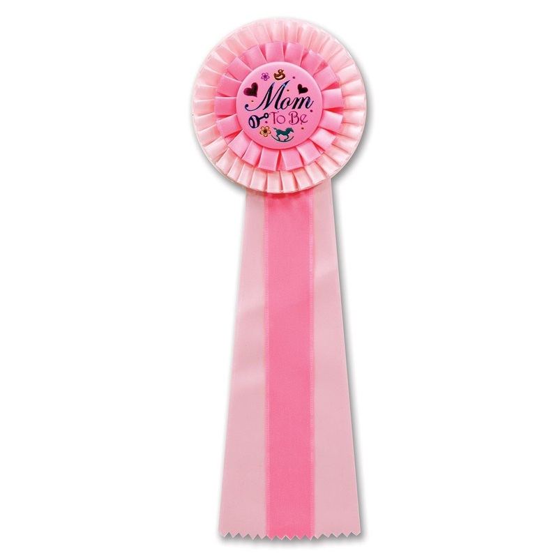 3 Pack Beistle Pink Mom To Be Deluxe Rosette