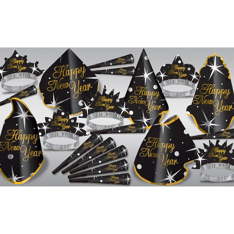 Beistle New Year's Eve Shimmer Party Kit for 10