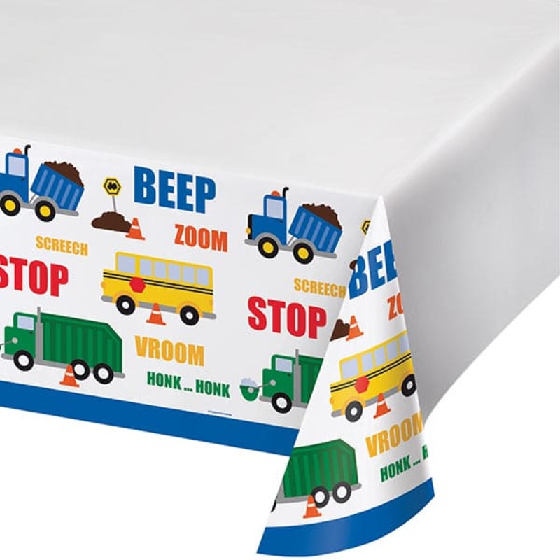 Traffic Jam 48 x 88in Plastic Table Cover