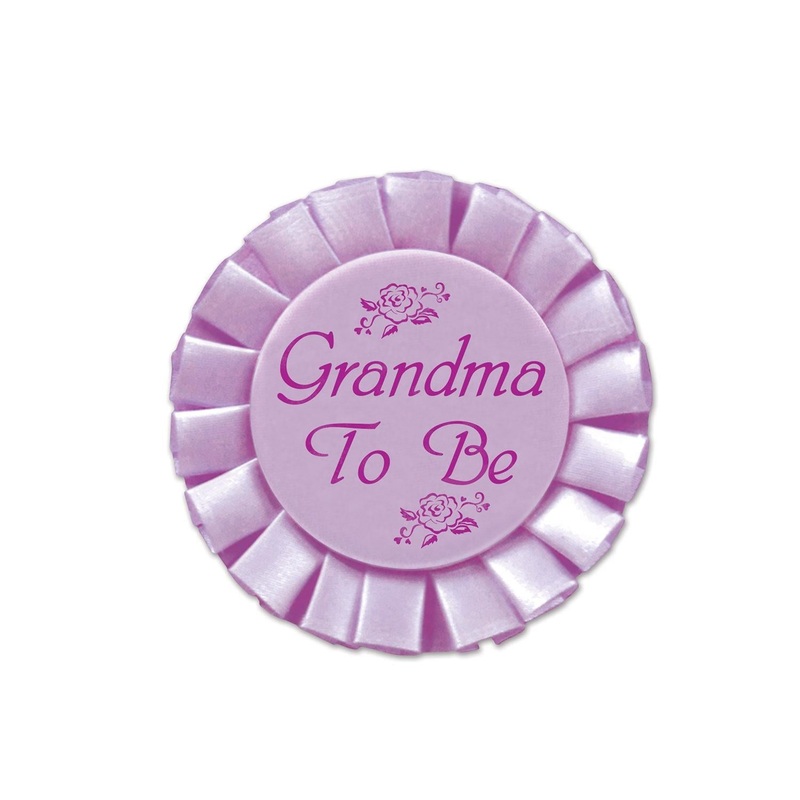 12 Pack Beistle Grandma To Be Satin Button