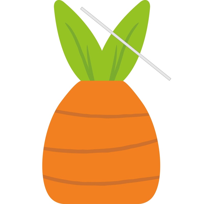 240 pc Bulk Easter carrot Cello Bag with Twist Ties