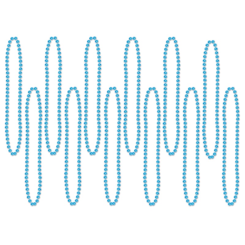 720 Pack Beistle Party Bead Necklaces turquoise