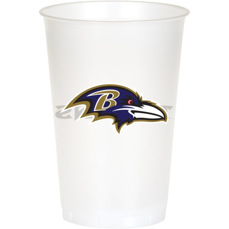 96 pc Bulk Baltimore Ravens 20 oz Plastic Cups