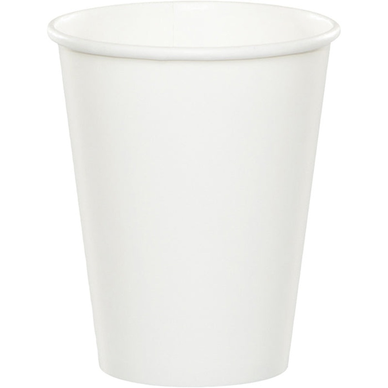 96 pc Bulk White Value Friendly 9 oz Hot & Cold Cups