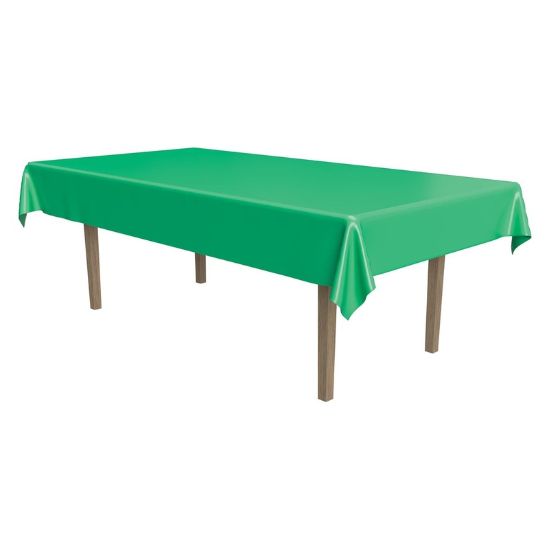 Bulk 12 Pack Beistle Green Plastic Rectangular Party Tablecover