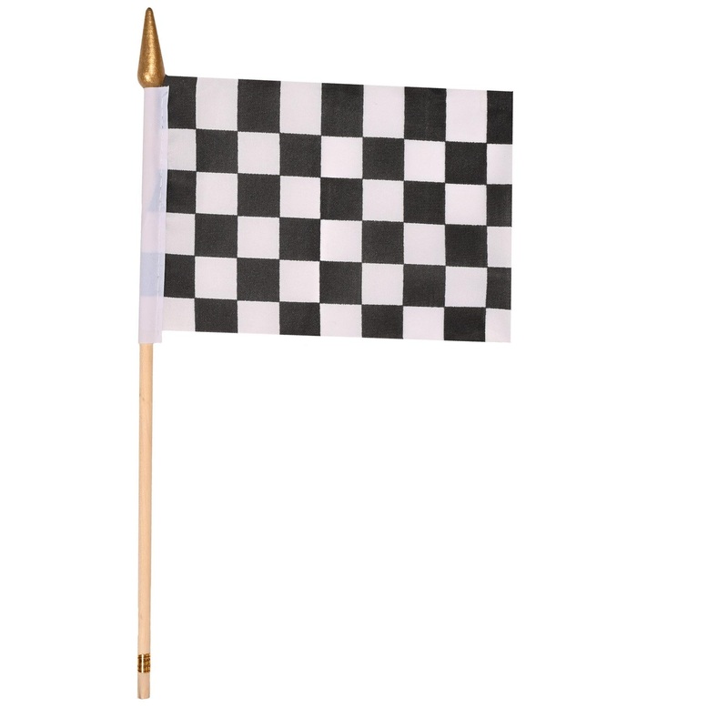 12 Pack Beistle 4 inch x 6 inch Checkered Party Flag - Fabric