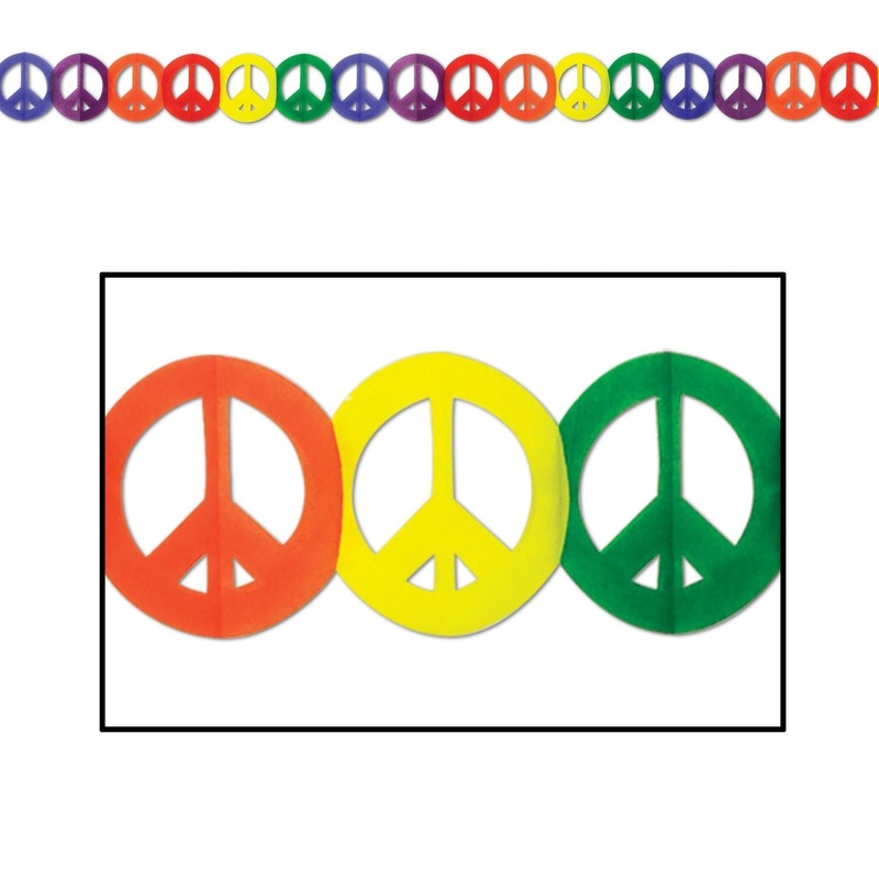 12 Pack Beistle Peace Sign Party Garland