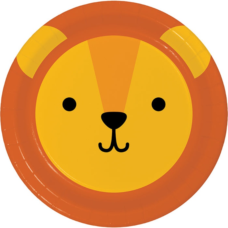 Animal Faces Lipn Dessert Plate (8/Pkg)