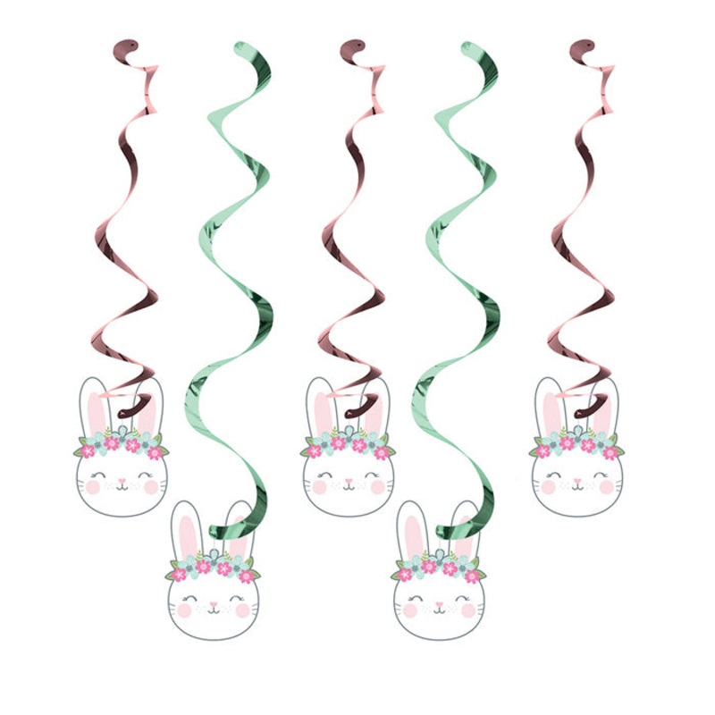 Birthday Bunny Dizzy Danglers (5/Pkg)