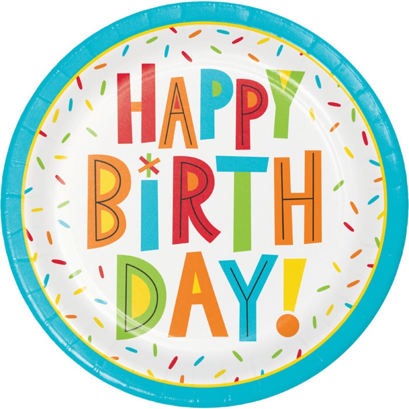 Birthday Fun Dessert Plate (8/Pkg)