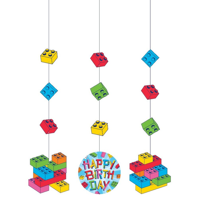Block Bash Hanging Cutouts (3/Pkg)