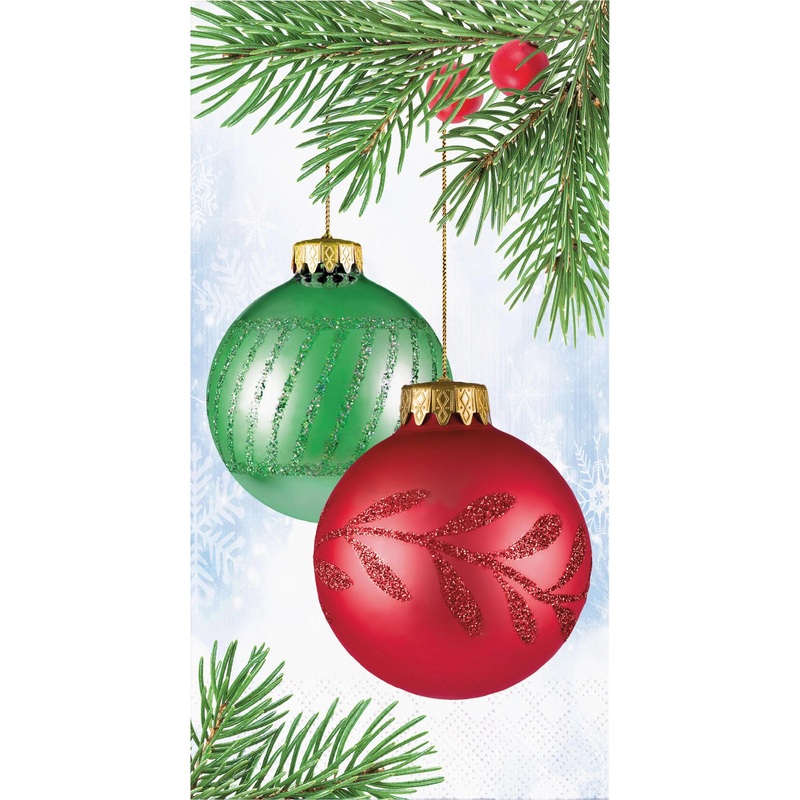 Bright Ornaments 3Ply Paper Guest Towel (16/Pkg)