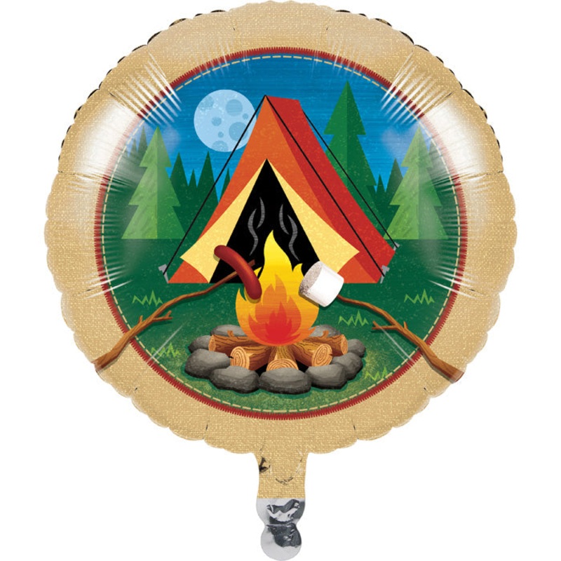 Camp Out Metallic Balloon 18"